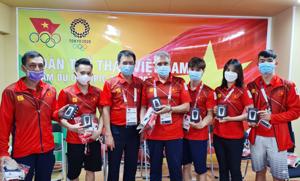 Các vận động viên Việt Nam tham dự Olympic Tokyo 2020 tập luyện buổi đầu tiên tại Nhật Bản